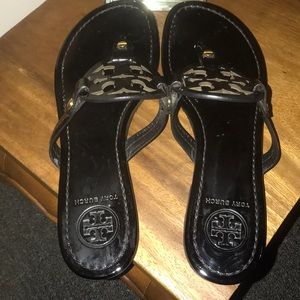 Authentic Patent Leather Tory Sandals